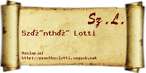 Szánthó Lotti névjegykártya